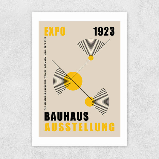 Yellow Bauhaus by Luxe Poster Co Unframed Print