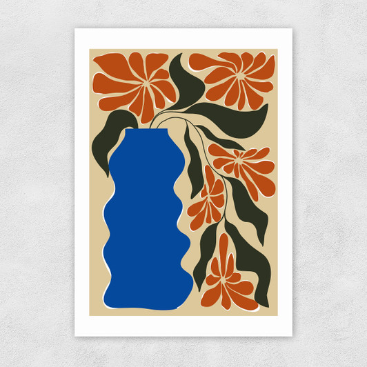 Tropical Flower Pot Unframed Print