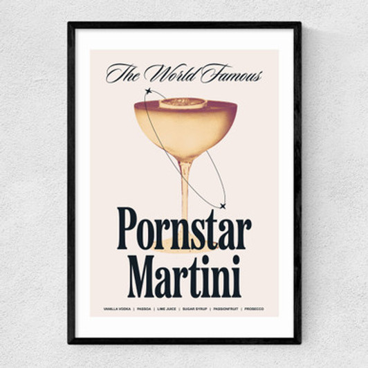 Pornstar Martini Narrow Black Frame
