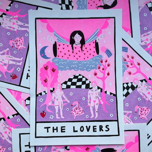 The Lovers Tarot Unframed Print