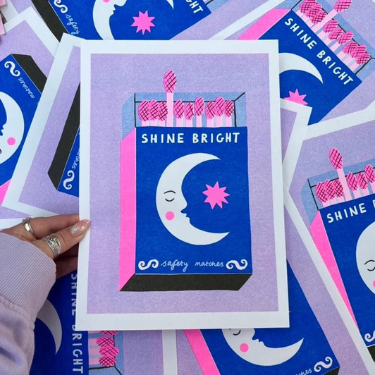 Shine Bright Matchbox Unframed Print