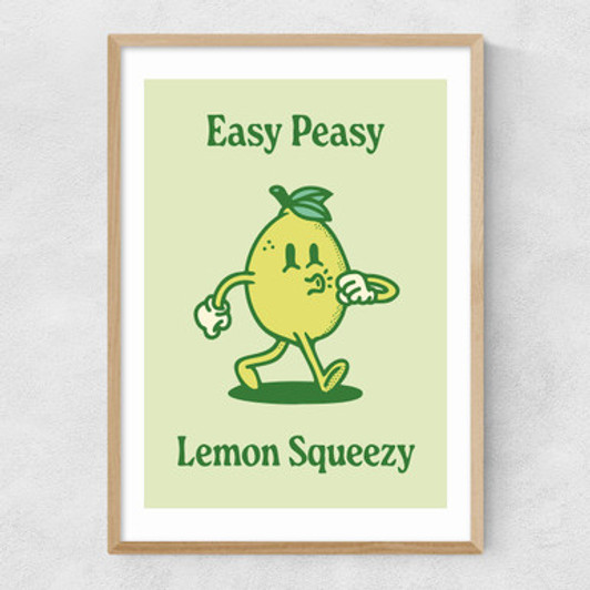 Easy Peasy Lemon Squeezy Narrow Oak Frame