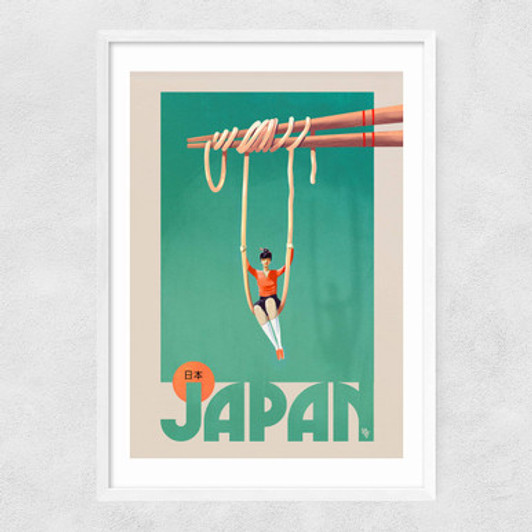 Japan Ramen Narrow White Frame