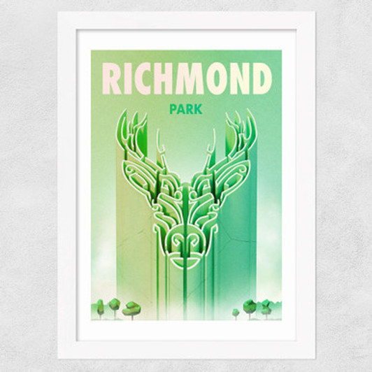 Richmond Park Wide White Frame