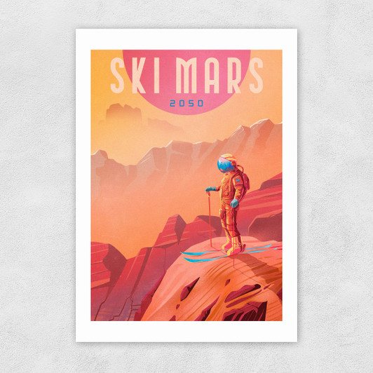 Ski Mars Unframed Print
