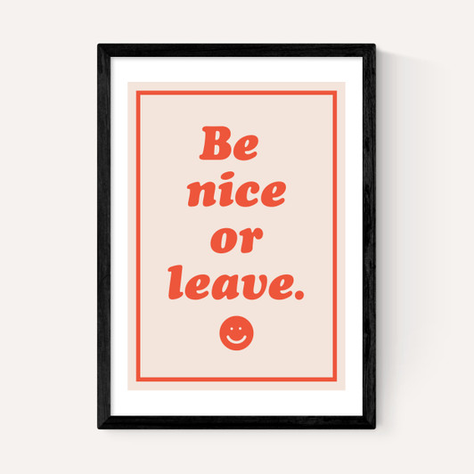 Be Nice Or Leave