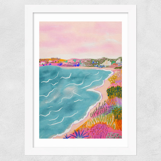 Seascape Wide White Frame
