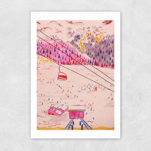 Winter Swiss Mountain Unframed Print