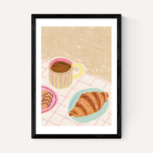 Coffee and Croissant Beige Blush
