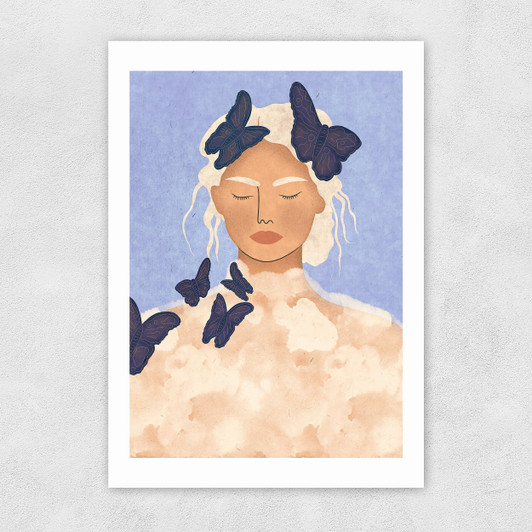 Madame Papillon Unframed Print