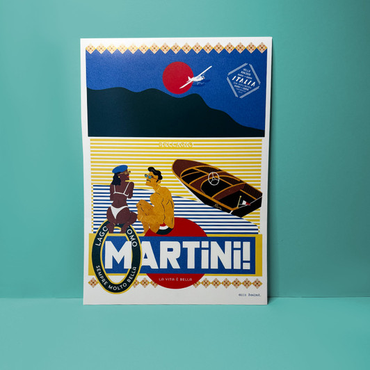 Martini by Hello Bonjour Unframed Print