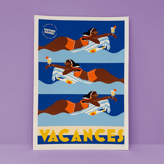 Holiday At Mother Dough Pizza Restaurant Unframed Print