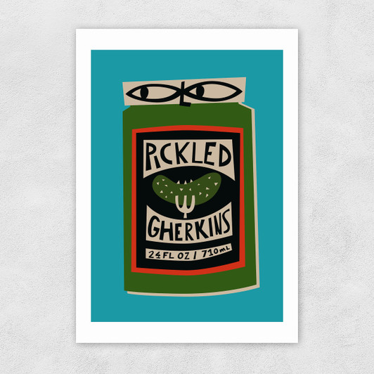 Pickled Gherkins Unframed Print