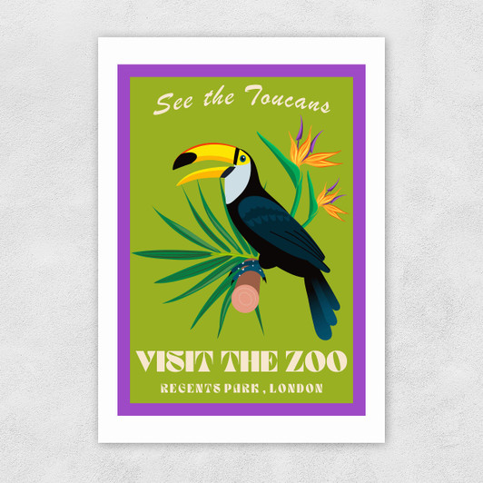 Zoo Toucan Unframed Print