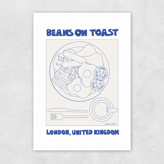 Beans On Toast Unframed Print