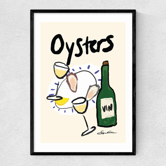 Oysters Narrow Black Frame