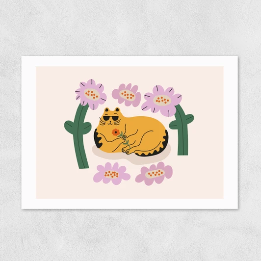 Summer Cat Unframed Print