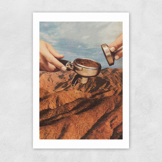 Barista Coffee County Unframed Print