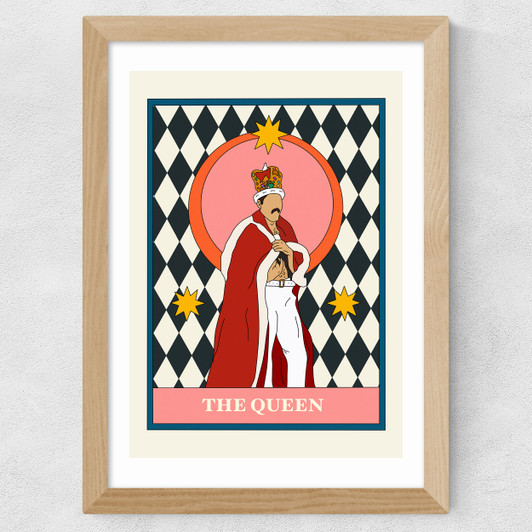 The Queen Wide Oak Frame