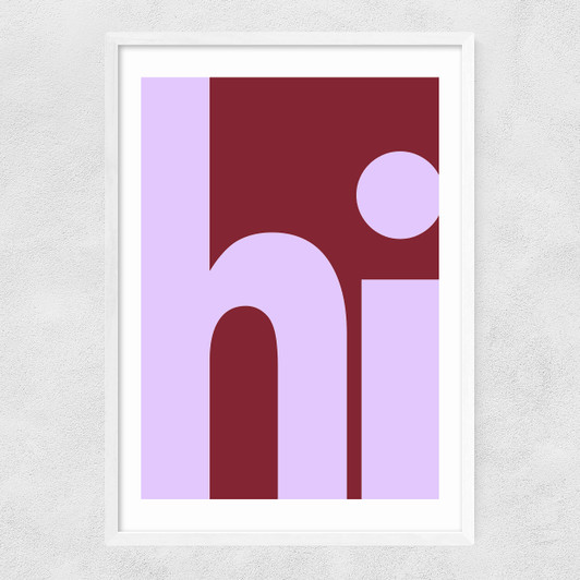 Hi by Luxe Poster Co Narrow White Frame