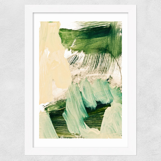 Minimalist Painting IX Wide White Frame