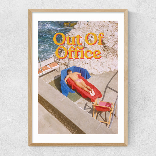 Out Of Office Narrow Oak Frame