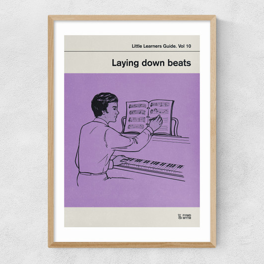 Laying Down Beats Narrow Oak Frame