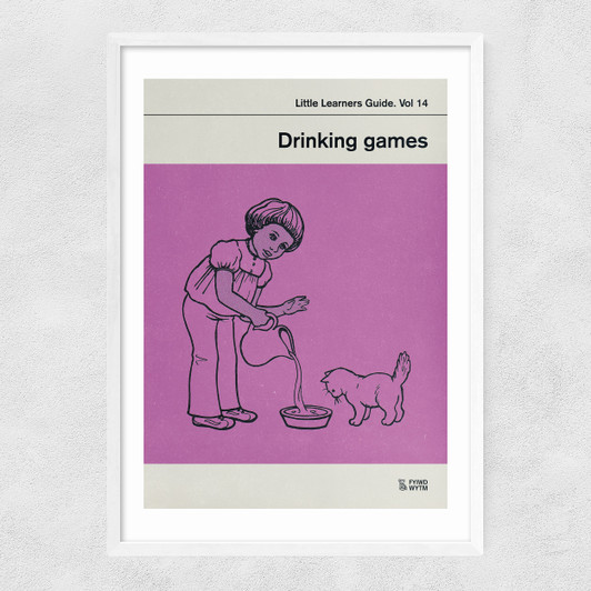 Drinking Games Narrow White Frame