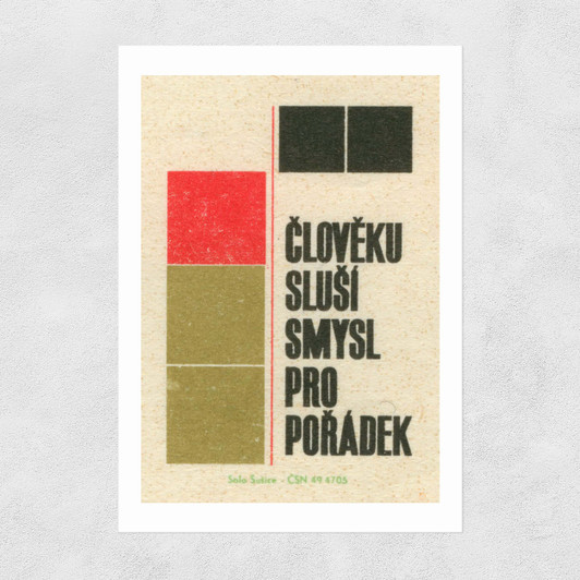Czech Two Matchbox Unframed Print