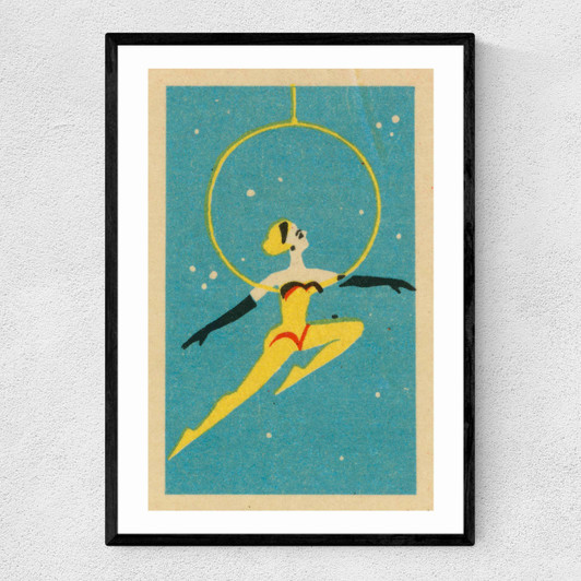 Aerial Woman Matchbox Narrow Black Frame