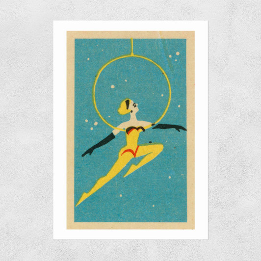 Aerial Woman Matchbox Unframed Print