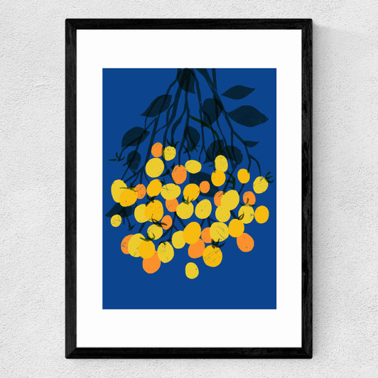 Yellow Tomatoes Medium Black Frame