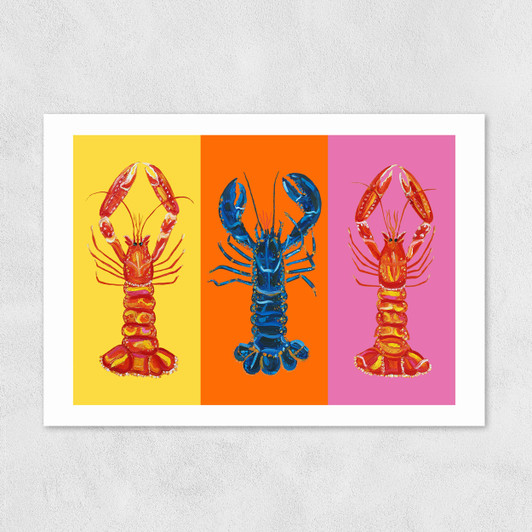 Lobster Langoustines Love Unframed Print