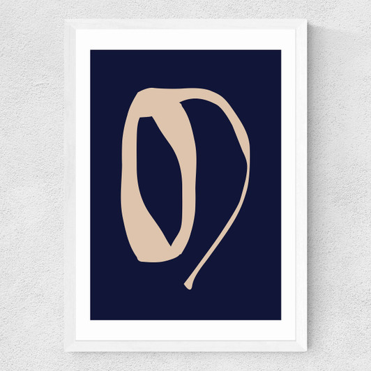 Silhouette by Anna Mainz Medium White Frame