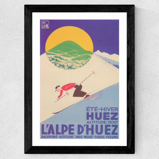 L'Alpe D'Huez Wide Black Frame