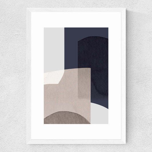 Abstract XII Medium White Frame