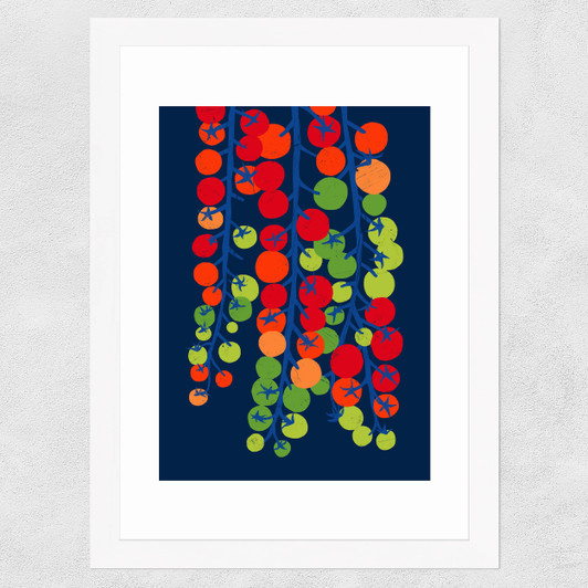 Cherry Tomatoes Wide White Frame