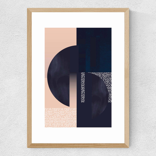 Dots II Medium Oak Frame