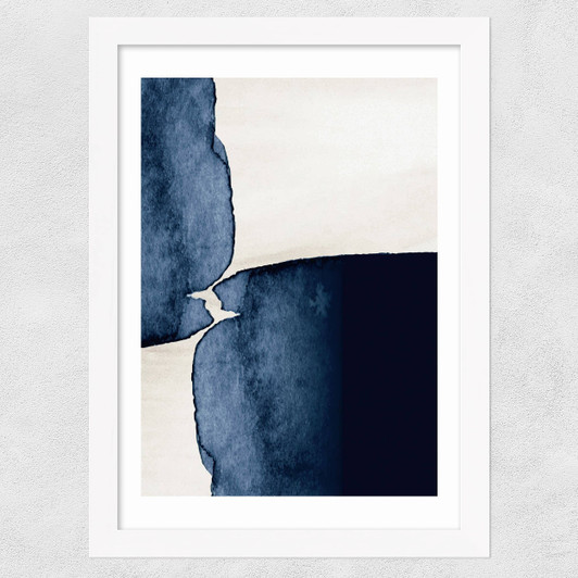 Watercolour VII Wide White Frame