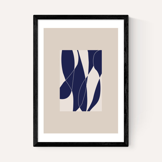 Blue Lined Shapes II
