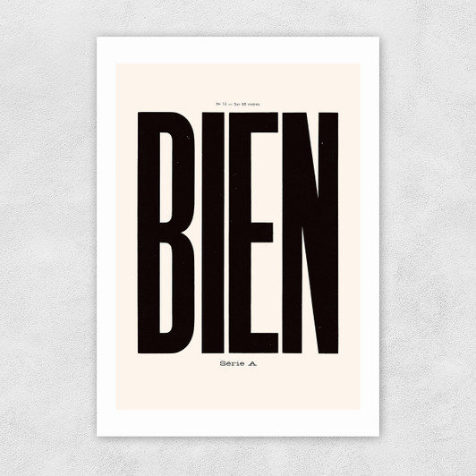 Bien Unframed Print