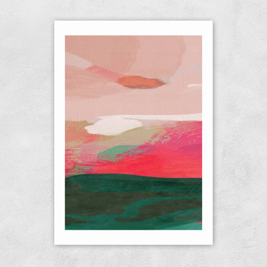 Green and Pink Abstract II