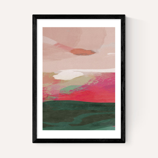 Green and Pink Abstract II