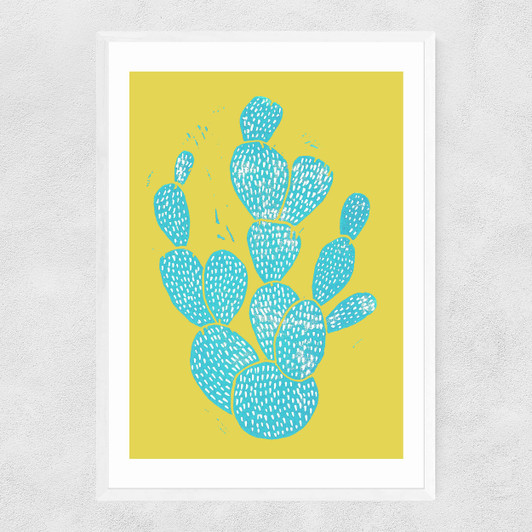 Desert Blue Narrow White Frame