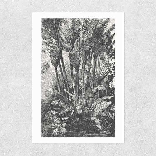 Palms in Water Unframed Print
