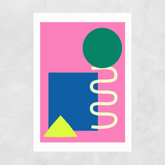 Playful Collage Unframed Print