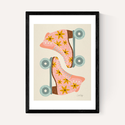 Blush/Mint Retro Rollerskates
