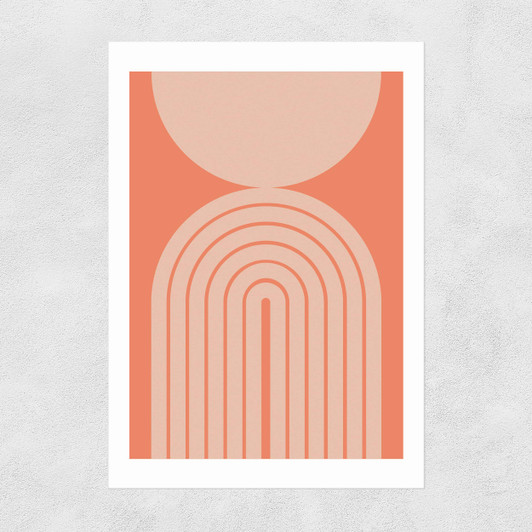 Abstract Rainbow Circle Terracotta