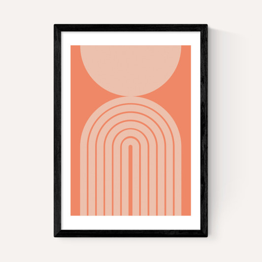 Abstract Rainbow Circle Terracotta