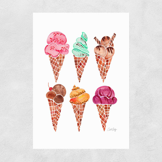Rainbow IceCream Cones